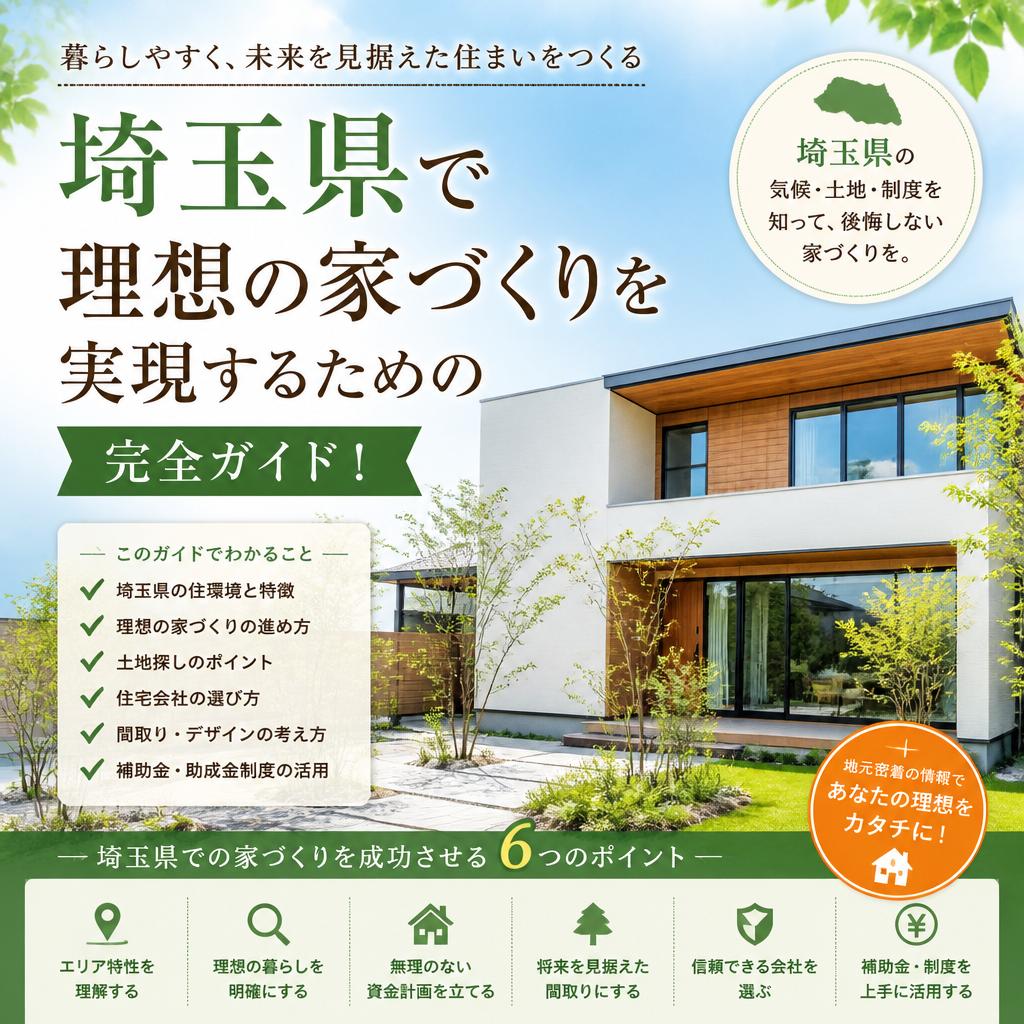 埼玉県で理想の家づくりを実現するための完全ガイド！